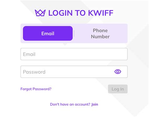 kwiff sign in.